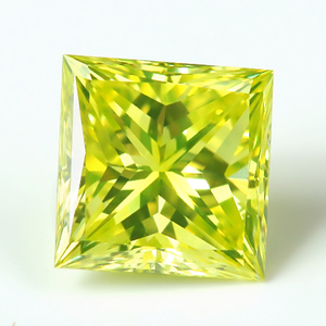 0.47 ct Fancy Vivid Greenish Yellow Loose Man Made Diamond Created Diamonds