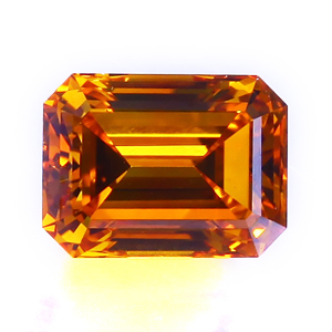 0.69 Fancy Orange Cognac Emerald