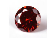 0.20 carat Round cut Fancy Vivid Red diamond
