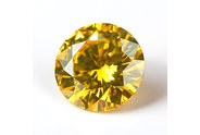 0.13 carat Round cut Fancy Yellow Greenish  diamond