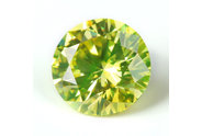 0.21 carat Round cut Fancy Intense Greenish Yellow diamond