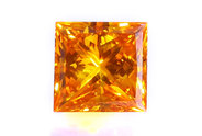0.55 ct, Round cut Fancy Intense Orange diamond