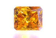 1.15 ct, Radiant cut Fancy Intense Orange diamond