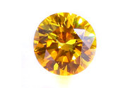 0.35 ct, Round cut Fancy Orange-Yellow diamond