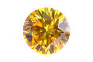 0.23 ct, Round cut Fancy Orange-Yellow diamond