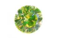0.26 ct, Round cut Fancy Greenish Yellow diamond