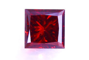 0.63 ct, Princess cut Fancy Deep Red diamond