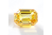 1.06 carat Emerald cut Fancy Vivid Yellow Orange diamond